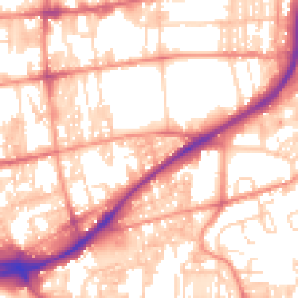 Daytime road noise heatmap for HX1 3XD