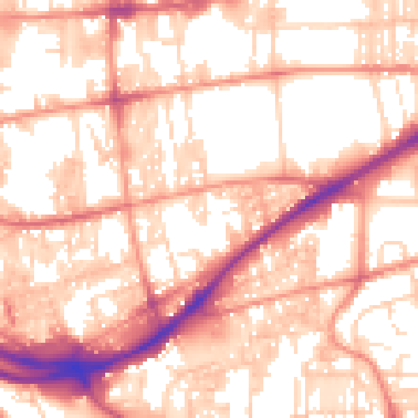 Daytime road noise heatmap for HX1 3XH