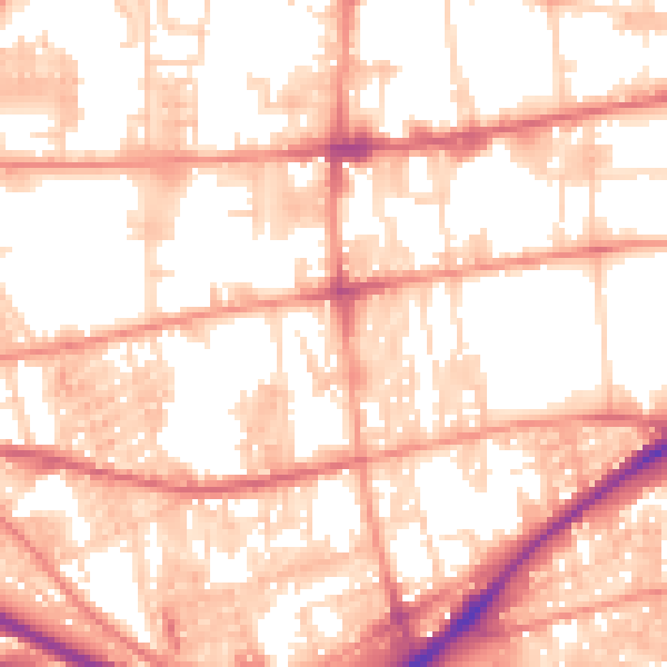 Daytime road noise heatmap for HX1 3XZ