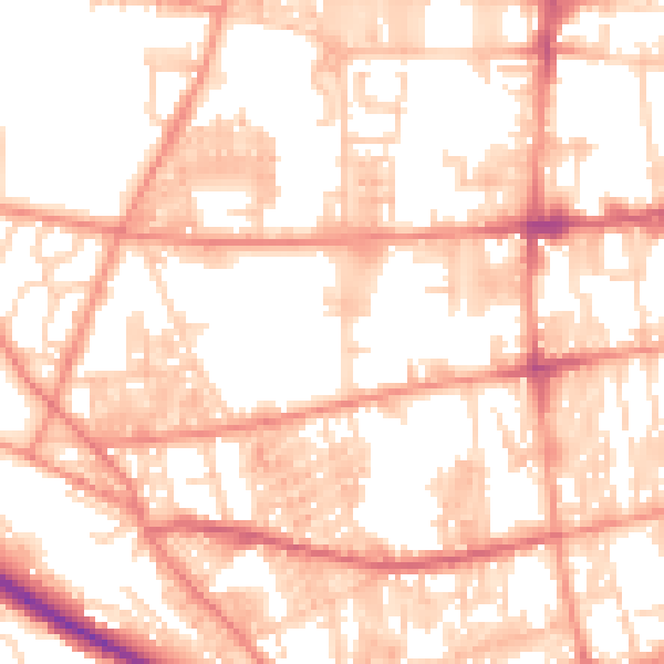 Daytime road noise heatmap for HX1 4AH
