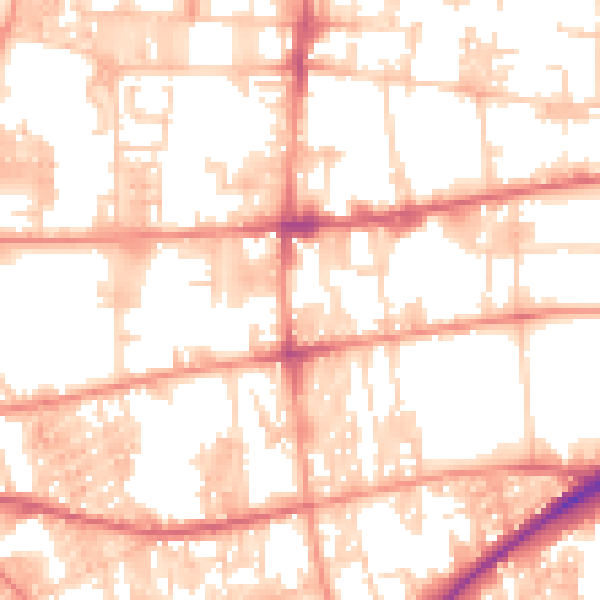 Daytime road noise heatmap for HX1 4DP