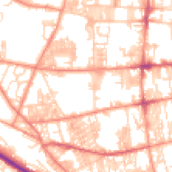 Daytime road noise heatmap for HX1 4EG