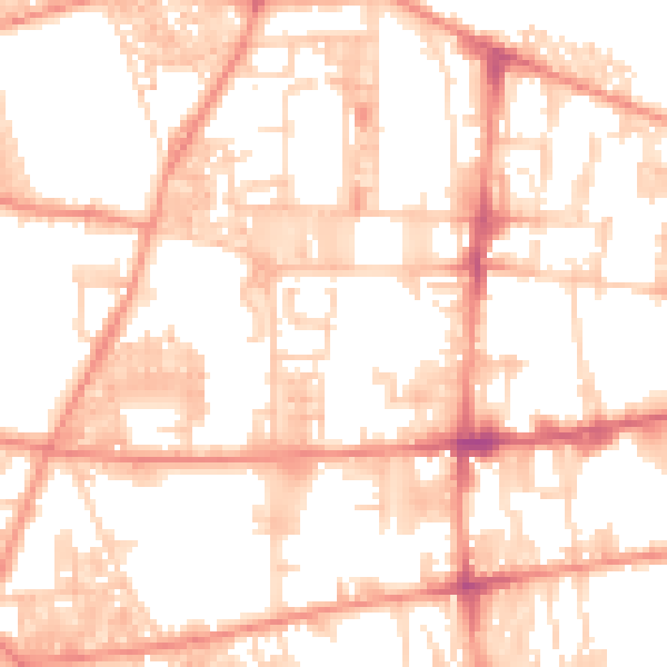 Daytime road noise heatmap for HX1 4JL