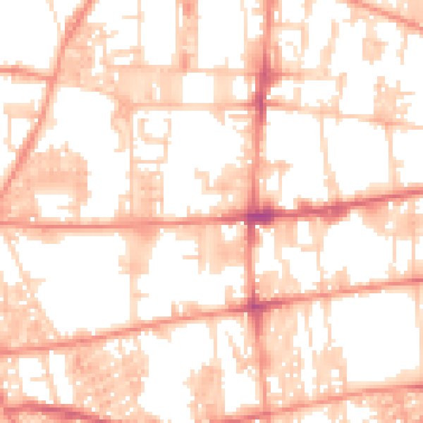 Daytime road noise heatmap for HX1 4LD