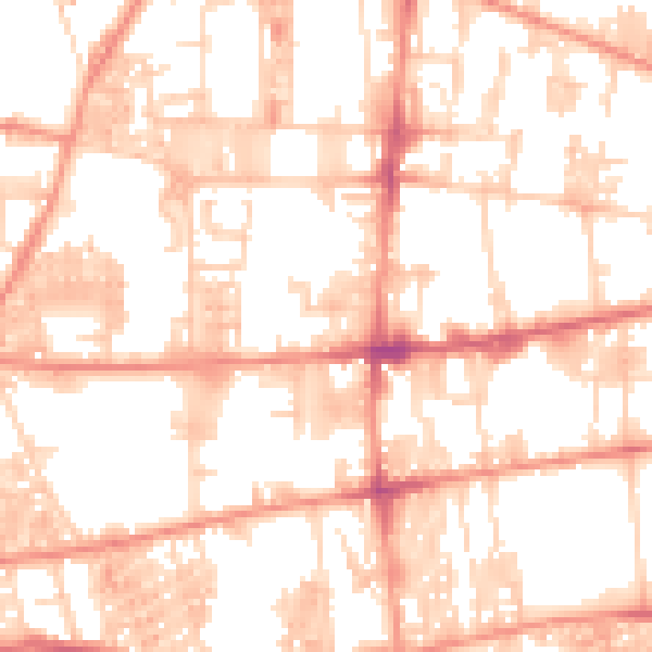 Daytime road noise heatmap for HX1 4LE