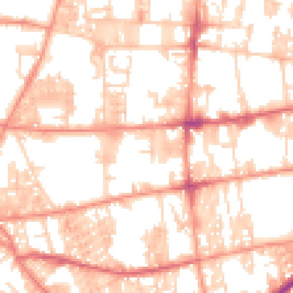 Daytime road noise heatmap for HX1 4LG