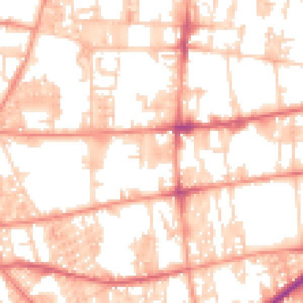 Daytime road noise heatmap for HX1 4LH