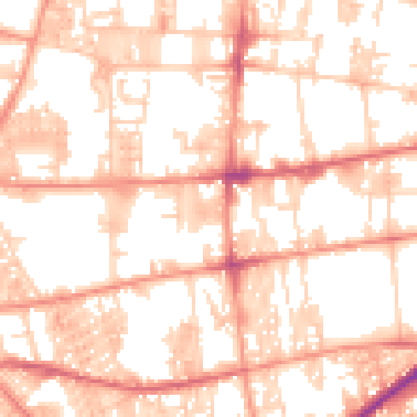 Daytime road noise heatmap for HX1 4LJ