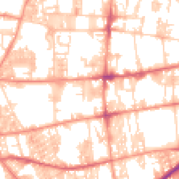 Daytime road noise heatmap for HX1 4LQ