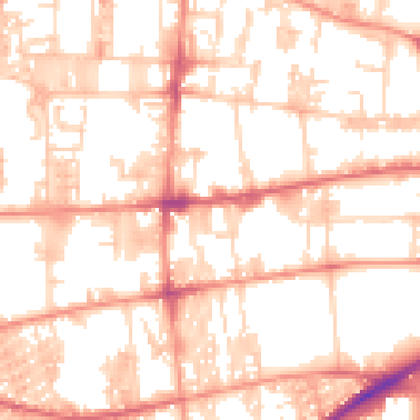 Daytime road noise heatmap for HX1 4LU