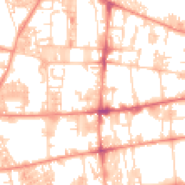 Daytime road noise heatmap for HX1 4NF