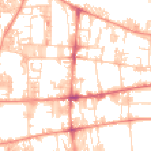 Daytime road noise heatmap for HX1 4NH