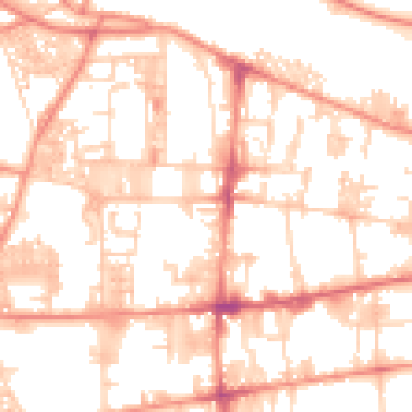 Daytime road noise heatmap for HX1 4NP