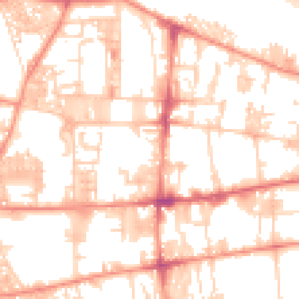 Daytime road noise heatmap for HX1 4NY