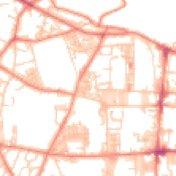 Daytime road noise heatmap for HX1 4QP