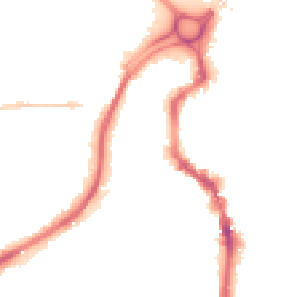 Night-time road noise heatmap for HX1 5AE