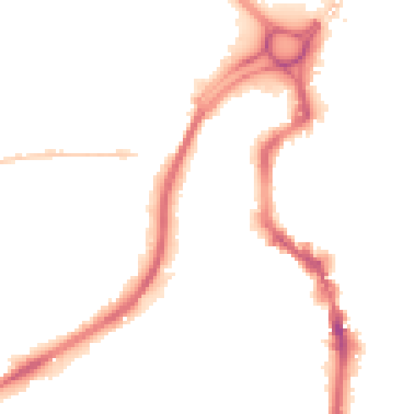 Night-time road noise heatmap for HX1 5AG