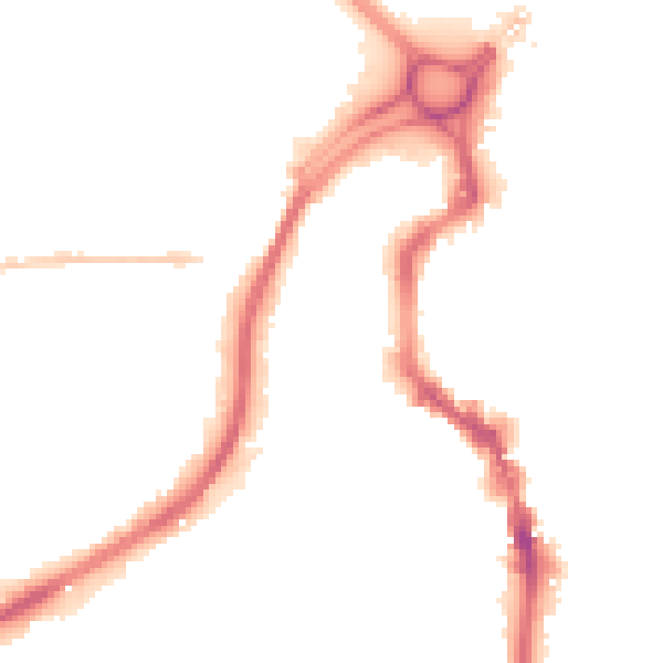 Night-time road noise heatmap for HX1 5AS