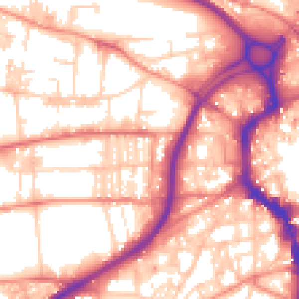 Daytime road noise heatmap for HX1 5DH