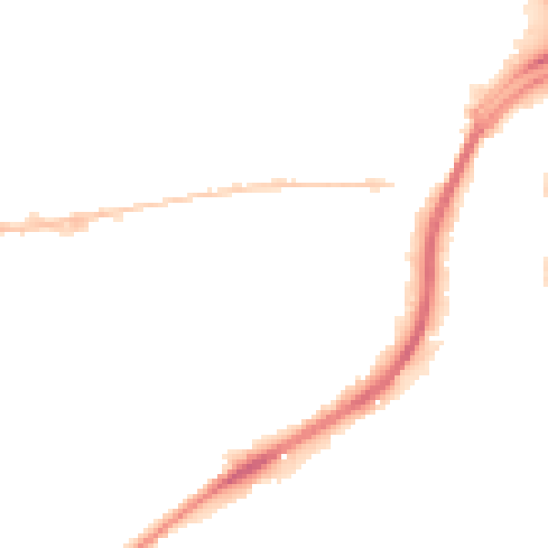 Night-time road noise heatmap for HX1 5EN