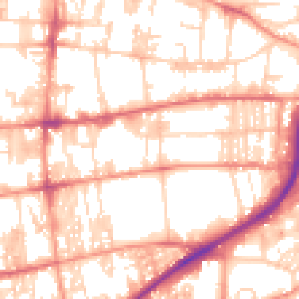 Daytime road noise heatmap for HX1 5JL