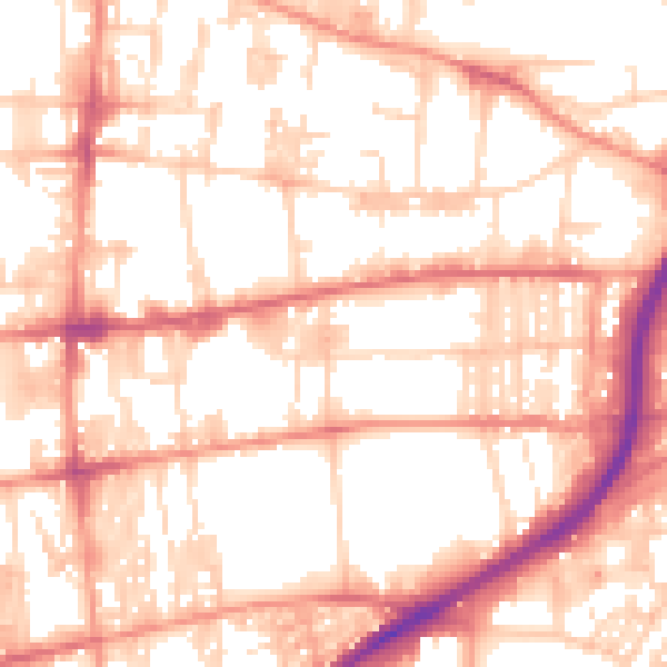 Daytime road noise heatmap for HX1 5JS