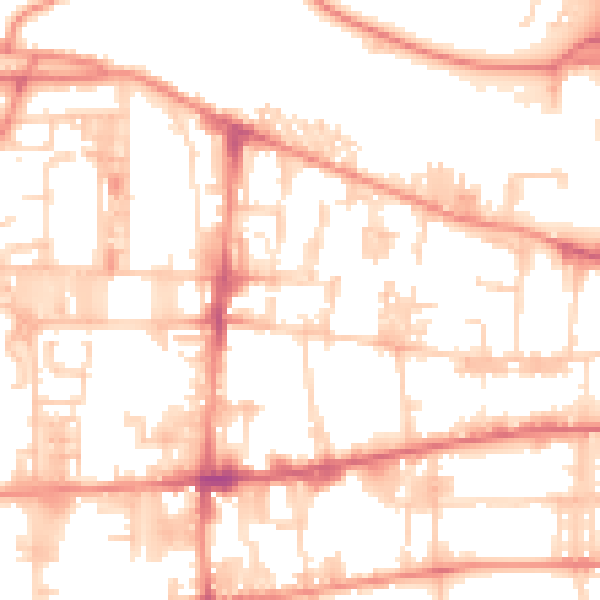 Daytime road noise heatmap for HX1 5PS