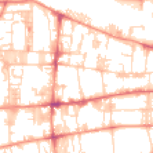Daytime road noise heatmap for HX1 5PT