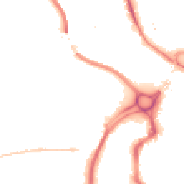 Night-time road noise heatmap for HX1 5TL