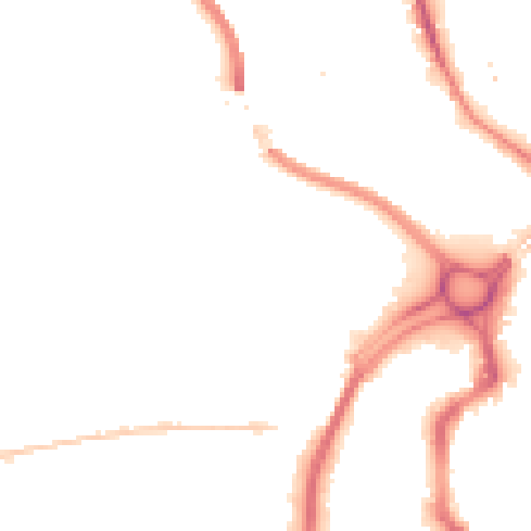 Night-time road noise heatmap for HX1 5TN