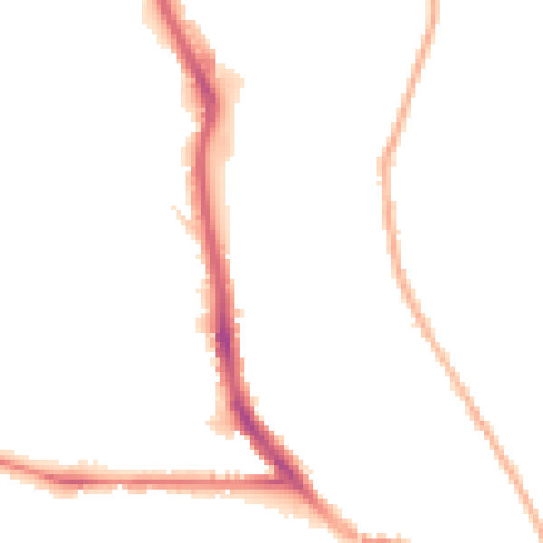 Night-time road noise heatmap for HX3 0AL