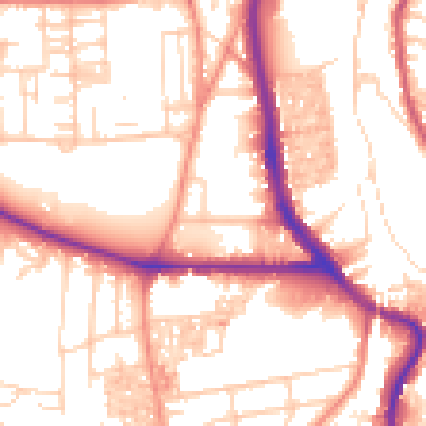 Daytime road noise heatmap for HX3 0BN