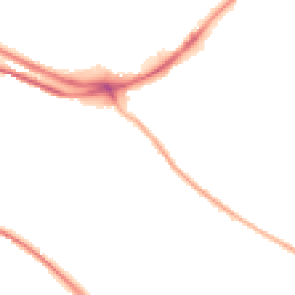 Night-time road noise heatmap for HX3 0GZ