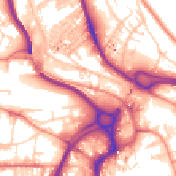 Daytime road noise heatmap for HX3 5AR