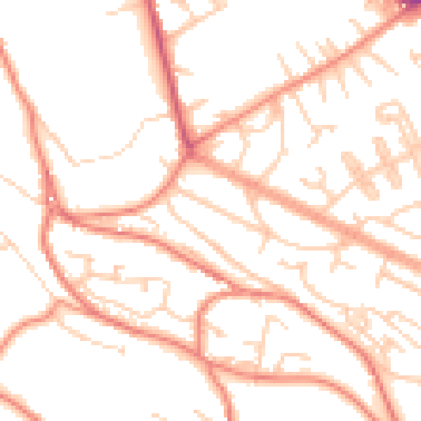 Daytime road noise heatmap for HX3 5NL