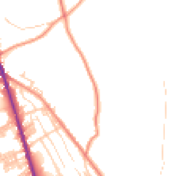 Daytime road noise heatmap for HX3 6UG