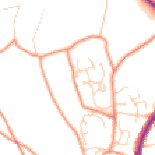 Daytime road noise heatmap for HX3 7WH