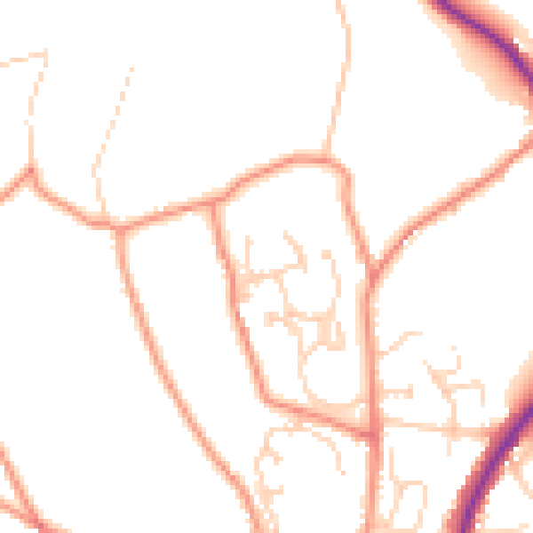 Daytime road noise heatmap for HX3 7WJ