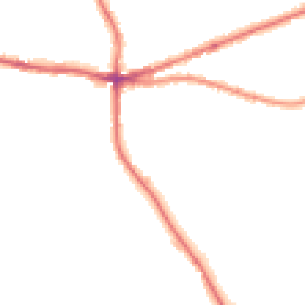 Night-time road noise heatmap for HX3 8FT