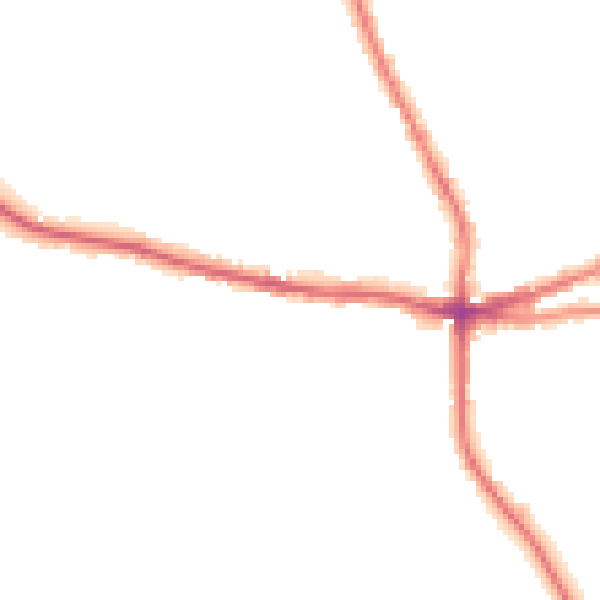 Night-time road noise heatmap for HX3 8HT