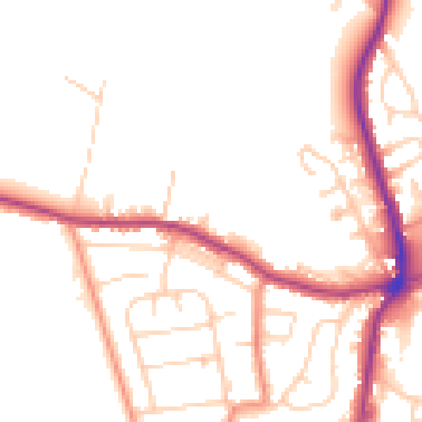 Daytime road noise heatmap for HX3 8UH