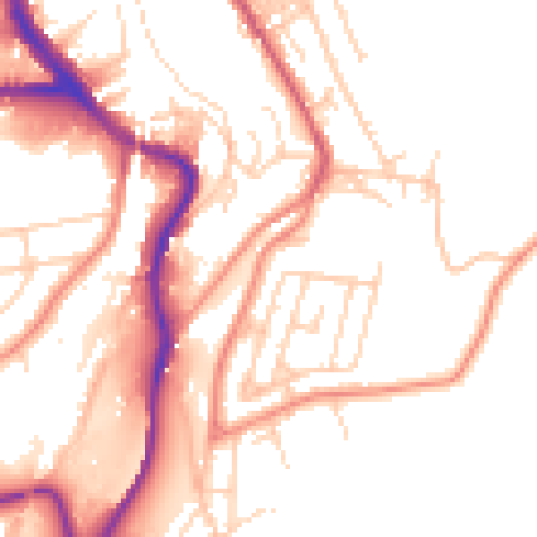 Daytime road noise heatmap for HX3 9DR