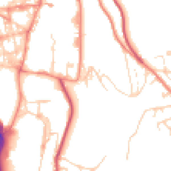 Daytime road noise heatmap for HX3 9JD