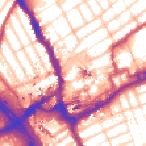 Daytime road noise heatmap for IG1 1AR