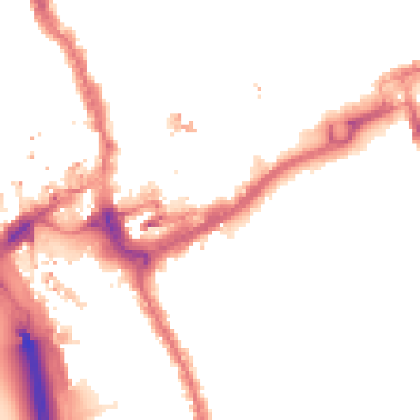 Night-time road noise heatmap for IG1 1BP
