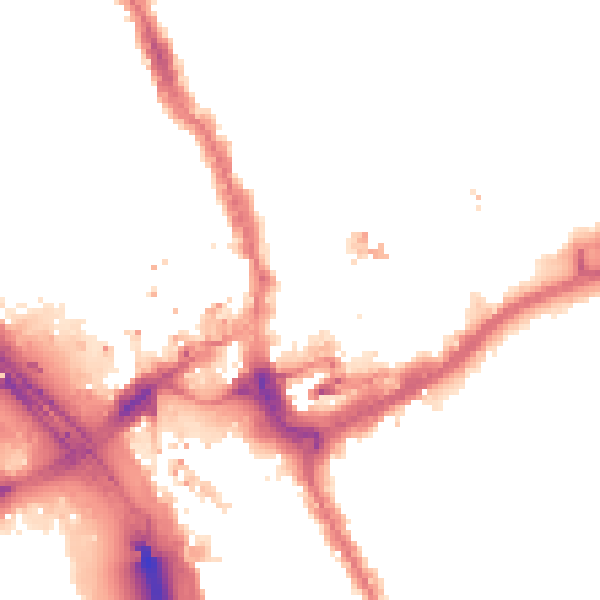Night-time road noise heatmap for IG1 1DE