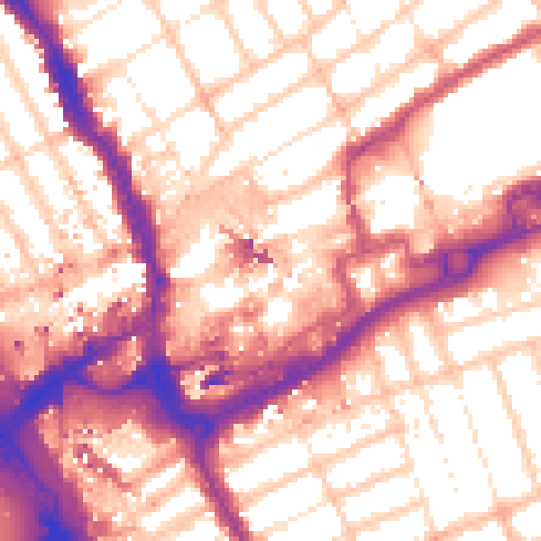 Daytime road noise heatmap for IG1 1DG