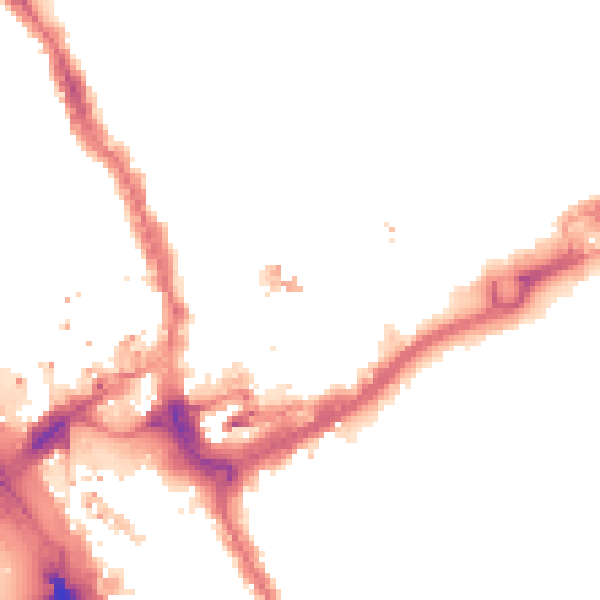 Night-time road noise heatmap for IG1 1DG