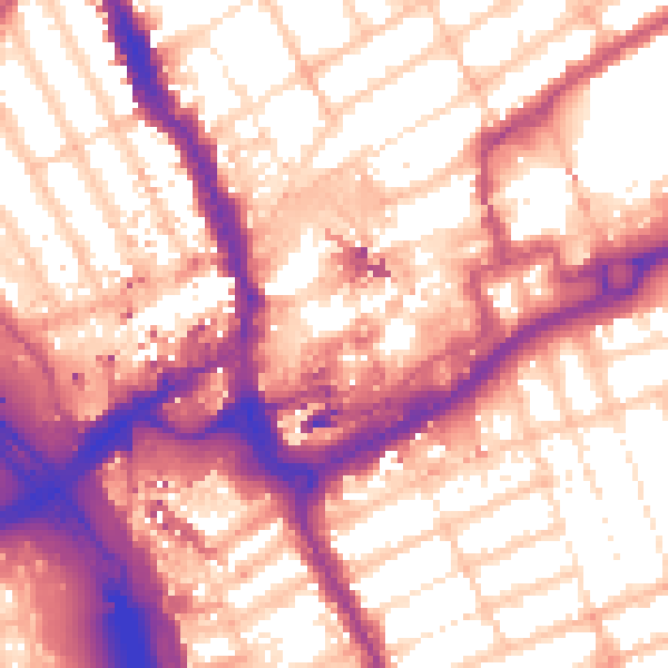 Daytime road noise heatmap for IG1 1DS