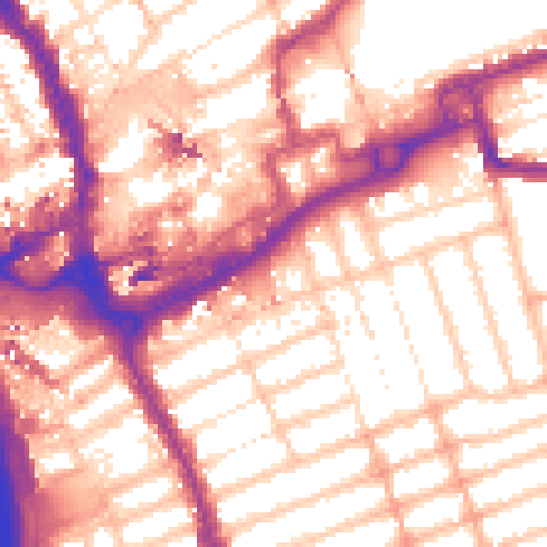 Daytime road noise heatmap for IG1 1DT